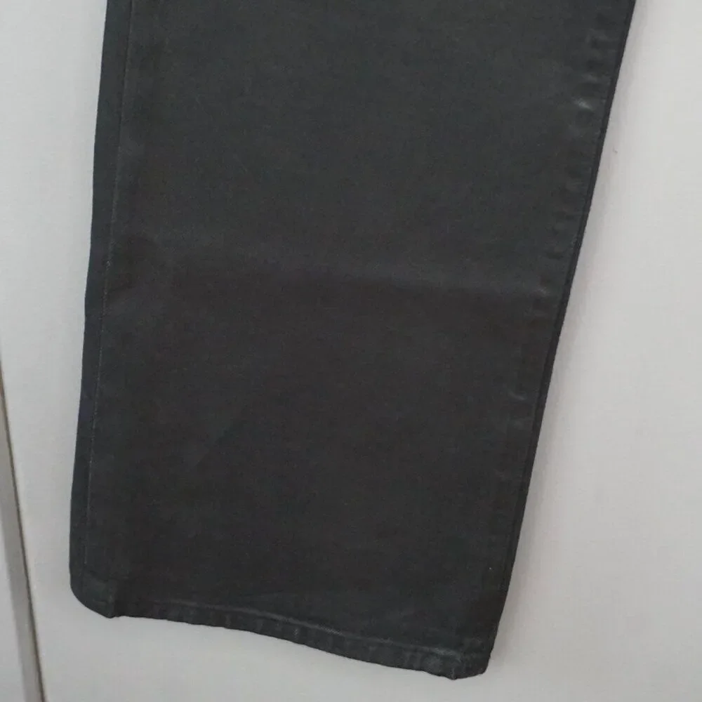 FRAME Women's Jeans Le Jane Jeans Midnight Mix Black Coated Wide Leg size 27 - Picture 7 of 16